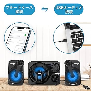 Amazon.co.jp: PCスピーカー Bluetooth スピーカー LED